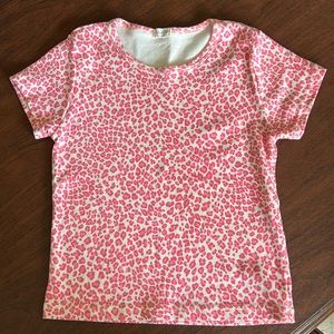 John Galt (Brandy Melville) pink leopard print crew tee. Size xs/s